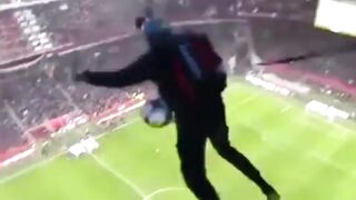 Rare football match ball deliveries