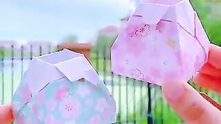 EASY CRAFT IDEAS _ School Craft Idea_ DIY Craft_ School hacks_ Origami craft_paper gift idea #shorts 3