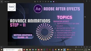 21- AE Advance Animation Step 11 | Live Class TLCC