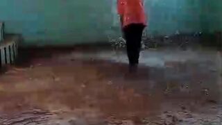 Shower in tube well