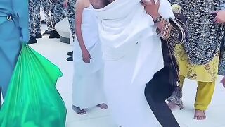A man with mother in Khana Kaba