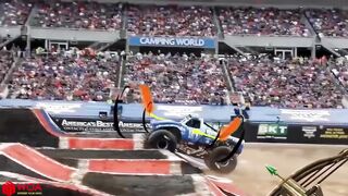 Crazy Monster Truck Freestyle Moments | Monster Jam highlight