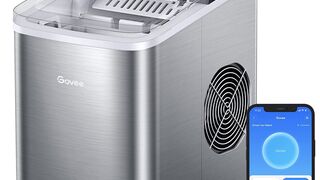 Vevo 110V Commercial Ice Machine 320LBS/24H with 77LBS Bin, Clear Cube LED Panel,
