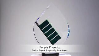 Purple Phoenix - Glass Sculpture by Jack Storms