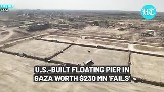 USA's $230 Million Failure In Gaza: Military-Built Aid Pier Can't Handle... | Israel Vs Hamas