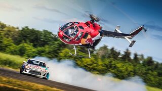 Aerobatic Helicopter Chases Drifting Race Car 2