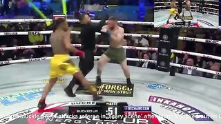 That was crazy’ – Confused bare-knuckle boxer attacks referee in ‘scary scene’ after being knocked
