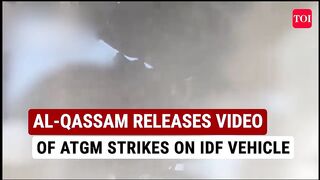Hamas Releases Dramatic Footage Of Anti-Tank Guided Missile Destroying IDF Armoured Vehicle In Gaza