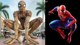 Superheroes but Bamboo Sculpture