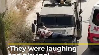 Palestinian shot and tied to Israeli army vehicle describes incident | Al Jazeera Newsfeed