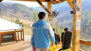FIRST single rail mountain coaster in America! #shorts