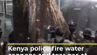 Kenya police fire water cannons and tear gas at finance bill protesters _ #AJshorts