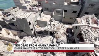 Israeli air strike kills 10 family members of Hamas chief Haniyeh in Gaza