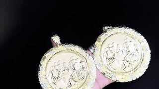 10k Gold 5.5” 97.4 grams Last Supper Pendant