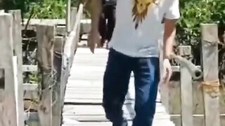The bridge was destroyed