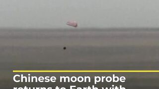 Chinese moon probe returns to Earth with rock samples _ #AJshorts
