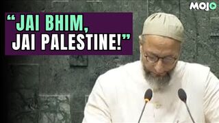 Asaduddin Owaisi Raises Slogan of Jai Palestine While Taking His Oath in parliament