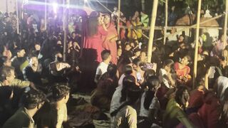 Beautiful Lady Singer Singing and Dancing in Orchestra