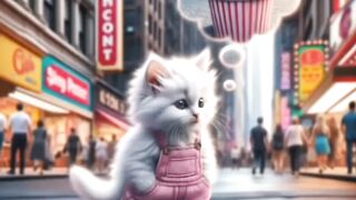 kitten prepare the popcorn/बिल्ली का बच्चा पॉपकॉर्न तैयार करें#ai#short#kitten#vidking786