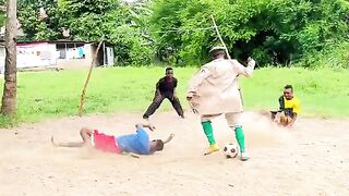 When clever man play football