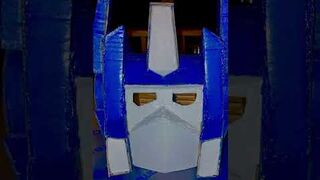 I made an Optimus prime head out of cardboard!