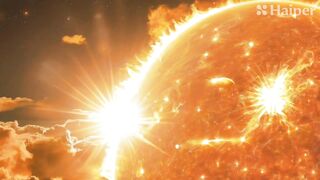 The sun very