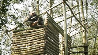 **"Building a Bushcraft Fishing House: A Step-by-Step Guide to Constructing a Survival Shelter"**