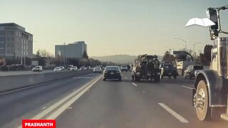HIGH SPEED CRASH CAUGHT ON TESLACAM