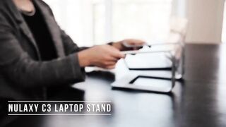 Nulaxy Laptop Stand, Ergonomic Aluminum Laptop Computer Stand, Detachable Laptop Riser Notebook Hold