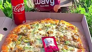 Pizza party in villege