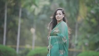 Fashion Hut Feat. Priyanka | Green Colour Chiffon Saree | Amazon India | 2024