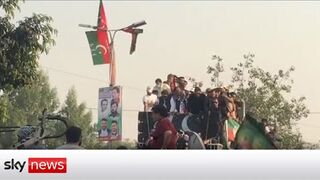 The moment former Pakistan PM was shot during rally