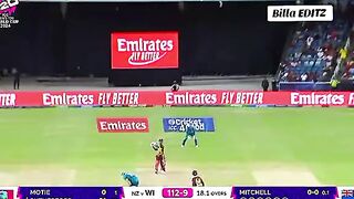 West indies batting in last over against New Zealand