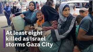 Palestinians flee south as Israeli forces storm Gaza City neighbourhood