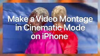 How to Make a Video Montage in Cinematic Mode on iPhone with Arielle Bobb-Willis | Apple