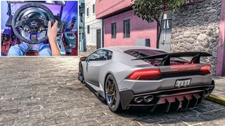 1200HP Twin Turbo Lambo Huracan - Forza Horizon 5 (Steering Wheel + Shifter) Gameplay