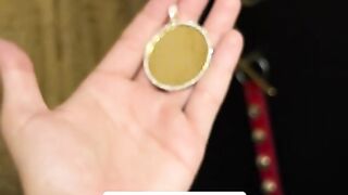 Solid Gold & Natural Diamond Picture Pendant