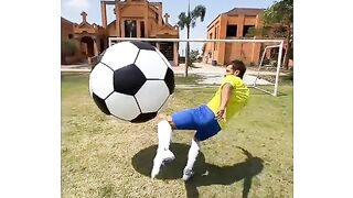 The man play big football