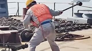 Hard work on ship