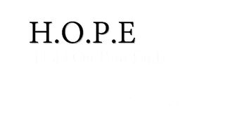 Colicchie _ H.O.P.E _ Hold On Pain Ends(360P).