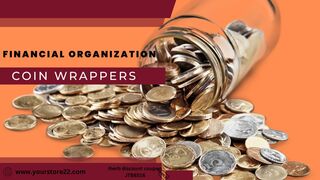 Coin wrappers | 150 Assorted Flat Striped + 4 Sorters #your_store