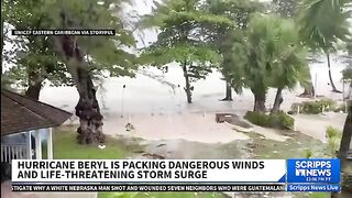 Hurricane Beryl packing dangerous winds, life-threatening storm surge