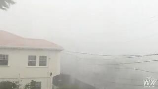 Hurricane Beryl Landfall Carriacou raw power 4k - Eye wall of category 4