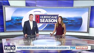 Latest Hurricane Beryl makes landfall