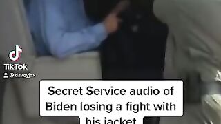 Secret Service Audio Of Biden Losing Fight With His Jacket #comedy #funnyvideo #viral