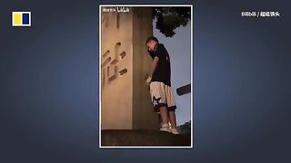 Chinese man spray-paints word ‘toilet’ and urinates on Tokyo shrine