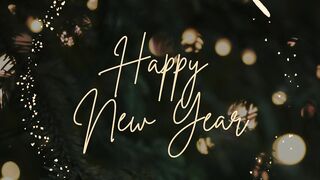 Gold And Green Modern Happy New Year