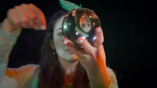Skillful women doing track with crystal ball