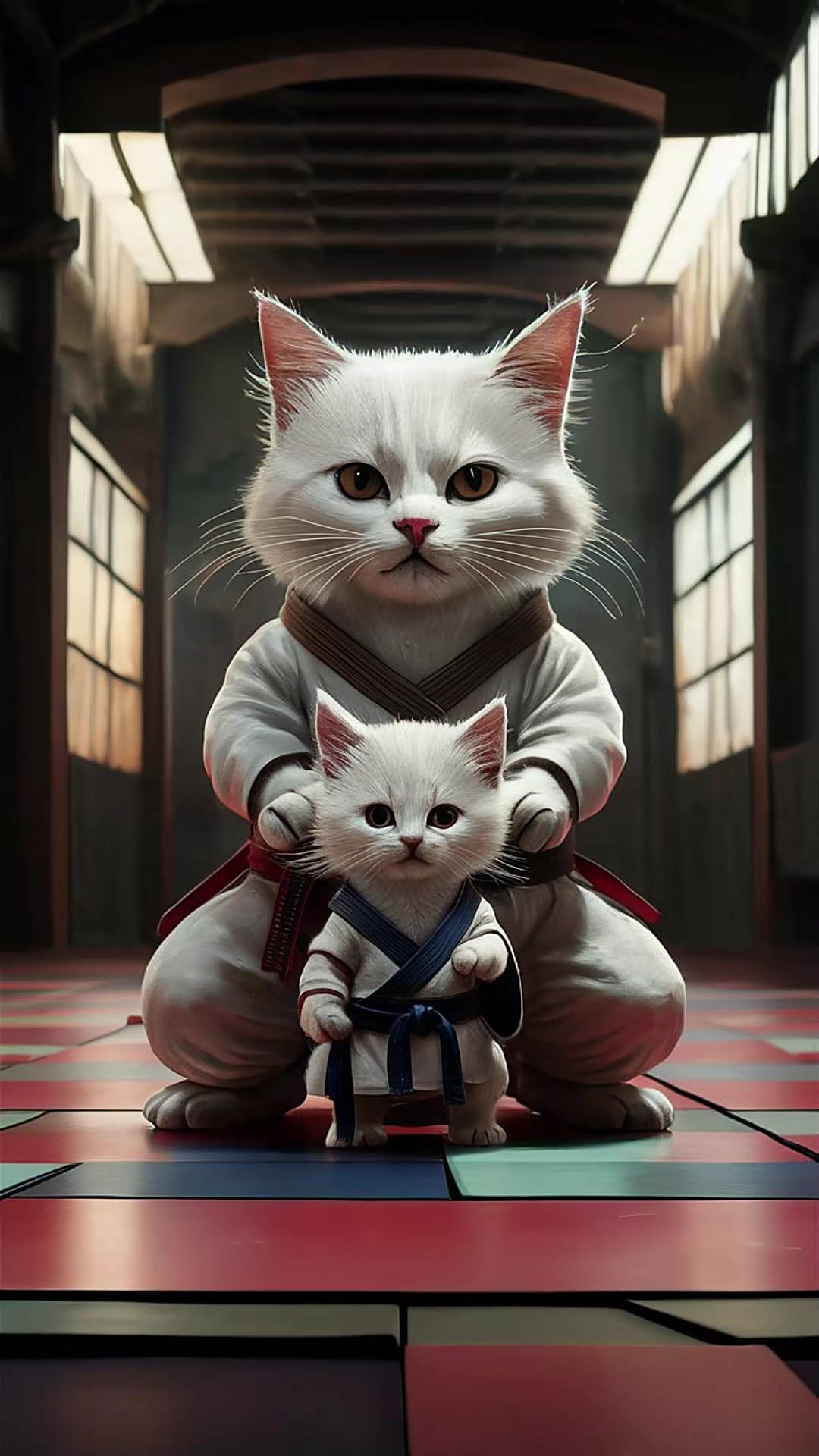 The Tale of Courage: A Kitten's Journey from Student to Hero #cat #
