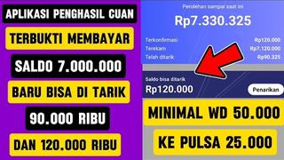Aplikasi penghasil uang 120 ribu _ Saldo 7 juta belom bisa cair semua,baru daftar dapat 40 ribu.